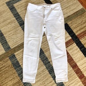Madewell White High Rise Skinny Jeans
